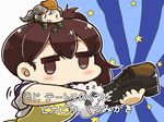 apron brown_eyes brown_hair comic fairy_(kantai_collection) highres kaga_(kantai_collection) kantai_collection miss_cloud multiple_girls parody ponytail side_ponytail suisei_(kantai_collection) tanaka_kusao translated 