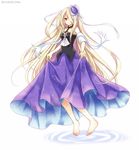  artist_name bad_id bad_pixiv_id barefoot blonde_hair chisa dated hair_over_one_eye long_hair pandora_(p&amp;d) puzzle_&amp;_dragons red_eyes skirt_hold smile solo very_long_hair 