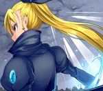  blonde_hair long_hair lyrical_nanoha magic mahou_shoujo_lyrical_nanoha_strikers nac000 red_eyes solo vivio 