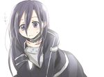  all_fours black_eyes black_hair breastplate kirito kirito_(sao-ggo) long_hair male_focus nyame otoko_no_ko sword_art_online 