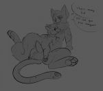  2018 3_toes 4_toes ambiguous_gender animal_genitalia animal_penis animate_inanimate anthro anthro_on_feral back_grab balls bedroom_eyes bestiality big_dom_small_sub big_penis black_and_white blush button_(fastener) canine cat cheek_tuft clenched_teeth crossover darkner deltarune dialogue digital_drawing_(artwork) digital_media_(artwork) duo ears_back english_text erection fan_character fangs feline feline_penis feral fluffy fluffy_tail frown fur fur_tuft grey_background growlithe half-closed_eyes head_tuft hindpaw imminent_sex interspecies larger_male living_plush long_tail looking_at_another looking_at_partner looking_at_penis looking_back male male/ambiguous mammal monochrome nintendo on_top on_top_of partially_colored pawpads paws penis plushie pok&eacute;mon pok&eacute;mon_(species) pok&eacute;philia quadruped raised_eyebrow reclining scar seam_(deltarune) seductive simple_background size_difference smaller_ambiguous smile smirk smug snout spread_legs spreading stitches striped_fur stripes tanashi tapering_penis teeth text toes tuft video_games worried zapthunder359 