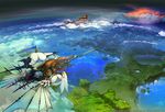  above_clouds airship cloud clouds final_fantasy final_fantasy_xiv floating_island highres official_art scenery square_enix 