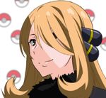  black_eyes blonde_hair hair_ornament hair_over_one_eye long_hair poke_ball_print pokemon shirona_(pokemon) smile solo yuukami_(wittsu) 