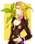  bad_id bad_pixiv_id blonde_hair braid bug giorno_giovanna highres insect jojo_no_kimyou_na_bouken ladybug lipstick makeup male_focus okuya00 solo yellow_eyes yellow_lipstick 