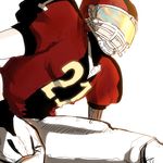  1boy eyeshield eyeshield_21 football football_uniform gloves helmet kobayakawa_sena solo sport sports sportswear uniform 