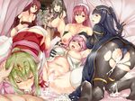  6+girls :&gt;= all_fours anna_(fire_emblem) anus ass black_hair blonde_hair blue_eyes bottomless braid breasts bridal_gauntlets brown_hair cape censored chiki circlet closed_eyes commentary_request covering covering_breasts cum cum_in_mouth cum_in_pussy cumdrip curtain_grab curtains elbow_gloves fellatio fire_emblem fire_emblem:_kakusei gloves green_hair hair_ornament hairband hand_on_another's_head harem highres jewelry kneeling large_breasts liz_(fire_emblem) long_hair lying mamkute mariabel_(fire_emblem) mosaic_censoring multiple_girls navel nipples no_shoes o-ring o-ring_top olivia_(fire_emblem) one_eye_closed oral panties panties_aside panties_under_pantyhose pantyhose penis pink_hair pointy_ears ponytail pov red_eyes red_hair serge_(fire_emblem) small_breasts sumia tachibana_omina tharja thighhighs tiamo tongue tongue_out topless torn_clothes torn_legwear twin_braids underwear velvet_(fire_emblem) white_panties 