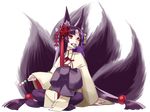  :d animal_ears bad_id bad_pixiv_id dango facial_mark food fox_ears fox_tail hair_bobbles hair_ornament holding long_hair mouth_hold nakasaki_hydra open_mouth pixiv_fantasia pixiv_fantasia_sword_regalia purple_hair red_eyes sitting smile solo tail transparent_background very_long_hair wagashi 