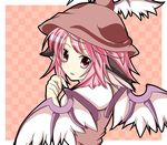  bad_id bad_pixiv_id bird_wings from_behind hikobae looking_back mystia_lorelei pink_eyes pink_hair solo touhou winged_hat wings 