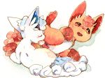  3_toes alolan_vulpix ambiguous_gender ball_lick begging begging_pose blush brown_nose countershading cute_fangs duo ears_up erection eyes_closed feral feral_on_feral fluffy fluffy_ears fluffy_tail fur half-closed_eyes licking looking_pleasured male male/ambiguous markings multi_tail nintendo open_mouth oral penis pok&eacute;mon pok&eacute;mon_(species) red_eyes red_fur red_paws red_penis regional_variant sex simple_background snout socks_(marking) spread_legs spreading toes tongue tongue_out trem_trrn video_games vulpix white_background white_countershading white_fur 