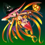  :p anklet areola_slip areolae bangle bat_wings boots bracelet cameltoe cape demon_tail eyelashes flat_chest green_eyes halloween hat hayami_yuujirou heart_cutout highres jack-o'-lantern jewelry navel orange_legwear pink_hair solo staff tail tentacles_tactics thigh_boots thigh_gap thighhighs tongue tongue_out topless wings witch_hat 