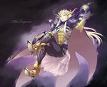  1boy armor blonde_hair cape emperor_(ff2) emperor_mateus final_fantasy final_fantasy_ii highres horns solo staff ttk_(ehohmaki) 