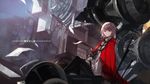  bad_id bad_pixiv_id blurry depth_of_field highres looking_at_viewer paradise pixiv_fantasia pixiv_fantasia_fallen_kings short_hair silver_eyes silver_hair sitting smile solo swd3e2 translation_request 