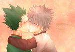  0907-gb 2boys blush child eyes_closed gon_freecss hunter_x_hunter killua_zoldyck kiss male male_focus multiple_boys yaoi 