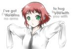  amputee blush double_amputee english green_eyes iceo208 katawa_shoujo necktie red_hair short_hair solo tezuka_rin 