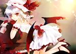  bad_id bad_pixiv_id bat_wings blue_hair hat high_heels instrument piano prino_hawell red_eyes remilia_scarlet shoes solo touhou wings 