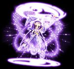  artist_request cape hat magic_circle ojamajo_doremi purple_eyes purple_hair segawa_onpu solo staff thighhighs wand 