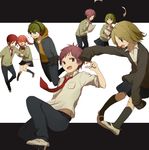  4boys ayasaki_remi bad_id bad_pixiv_id brown_hair glasses green_hair highres hori-san_to_miyamura-kun ishikawa_tooru iura_shuu kouno_sakura long_hair multiple_boys multiple_girls pink_hair purple_hair red_hair school_uniform sengoku_kakeru short_hair smile sweater twintails vector_(wtshbkds_owkr) yanagi_akane yoshikawa_yuki_(hori-san_to_miyamura-kun) 