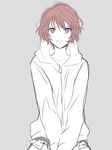  aldnoah.zero bad_id bad_pixiv_id hood hoodie purple_eyes rayet_areash red_hair short_hair solo upset 