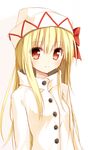  blonde_hair hat lily_white long_hair looking_at_viewer red_eyes simple_background sketch smile solo touhou white_background yuuhagi_(amaretto-no-natsu) 