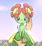  bellossom blush blush_stickers crying crying_with_eyes_open flower grass hand hands nectar pokemon pussy_juice tears 