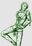  bandage_on_face bruno_buccellati bruno_buccellati_(cosplay) cosplay diego_brando highres jojo_no_kimyou_na_bouken male_focus monochrome rin_(louis_m) solo steel_ball_run zipper 