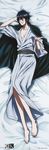  absurdres barefoot blue_hair dakimakura glasses highres huge_filesize japanese_clothes k_(anime) kimono male_focus munakata_reishi official_art purple_eyes smile solo 