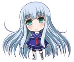  absurdres aoki_hagane_no_arpeggio blue_hair boots chibi detached_sleeves full_body green_eyes highres iona kazuta_(kazutan62) long_hair sailor solo white_background 