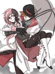  1girl carrying neo_(rwby) princess_carry roman_torchwick rwby signalkj white_background 