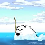  archery bow_(weapon) comic hong_meiling_(panda) kyuudou no_humans ocean panda seki_(red_shine) silent_comic sinking solo touhou waterskiing_(meme) weapon 