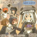  :d akatsuki_(kantai_collection) alternate_costume black_hair brown_eyes brown_hair colored_pencil_(medium) cosplay dated dress folded_ponytail hair_ornament hairclip halloween headgear hibiki_(kantai_collection) ikazuchi_(kantai_collection) inazuma_(kantai_collection) isolated_island_oni isolated_island_oni_(cosplay) kantai_collection kirisawa_juuzou long_hair mittens multiple_girls northern_ocean_hime numbered open_mouth re-class_battleship re-class_battleship_(cosplay) russian shinkaisei-kan short_hair smile traditional_media translated twitter_username verniy_(kantai_collection) white_dress white_hair white_skin wo-class_aircraft_carrier wo-class_aircraft_carrier_(cosplay) 