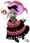  bad_id bad_pixiv_id bare_shoulders black_eyes black_lipstick boots domi dress drill_hair eyelashes frilled_dress frills ghost hat kumacy lipstick long_hair makeup one_piece perona pink_hair puffy_short_sleeves puffy_sleeves roronoa_zoro short_sleeves signature solo stuffed_animal stuffed_toy umbrella vampire_costume white_background witch_hat 