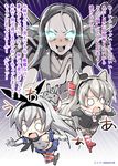  amatsukaze_(kantai_collection) aqua_eyes black_hair blush blush_stickers chibi female_pervert glowing glowing_eyes grey_hair hair_tubes hairband kantai_collection long_hair multiple_girls o_o open_mouth pervert pikazo rensouhou-chan ru-class_battleship running shimakaze_(kantai_collection) shinkaisei-kan striped striped_legwear tears thighhighs translated two_side_up 