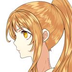  1girl curry_gohan long_hair nami nami_(one_piece) one_piece orange_hair ponytail profile solo 