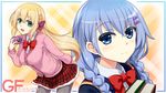  :d aqua_eyes blonde_hair blue_eyes blue_hair book bow braid breasts camera cardigan girlfriend_(kari) hair_bow hair_ornament hairclip highres large_breasts leaning_forward long_hair mochizuki_erena multiple_girls murakami_fumio open_mouth pantyhose plaid plaid_skirt skirt smile sorano_(12gou) twin_braids 