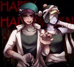  2boys halloween hat heart_pirates male male_focus multiple_boys mummy one_piece orange_hair penguin_(one_piece) shachi_(one_piece) sunglasses 