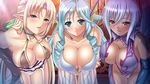  :d aqua_eyes aqua_hair armpits bangs bare_shoulders blonde_hair blush bodysuit bra breast_hold breast_squeeze breasts bridal_gauntlets brooch cameltoe candle candlestand circlet cleavage collar covered_nipples cowboy_shot dark_skin detached_sleeves drill_hair elf elysia_(kyonyuu_fantasy) fantasy game_cg garter_belt gem green_eyes groin hair_between_eyes hair_tubes half_updo halterneck hand_on_own_thigh head_fins high_ponytail indoors jewelry kyonyuu_fantasy kyonyuu_fantasy_2 large_breasts leaning_forward lens_flare light_particles light_smile lineup long_hair long_pointy_ears looking_at_viewer lorelia_(kyonyuu_fantasy) mermaid mizoro_tadashi monster_girl multiple_girls naughty_face navel open_mouth panties parted_bangs parted_lips pointy_ears ponytail puffy_nipples q-gaku red_eyes see-through shiny shiny_clothes shiny_skin sidelocks silver_hair smile standing sweat swept_bangs take_your_pick thigh_gap thighhighs two_side_up underwear very_long_hair white_panties zebia_(kyonyuu_fantasy) 