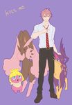  alternate_color bad_id bad_pixiv_id character_name crossover free! full_body gen_2_pokemon gen_4_pokemon gen_5_pokemon liepard lopunny male_focus necktie pokemon pokemon_(creature) pun purple_eyes ronisuke school_uniform shigino_kisumi shiny_pokemon smile smoochum 