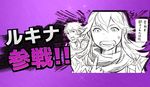  1girl bad_id bad_twitter_id commentary_request fire_emblem fire_emblem:_kakusei kozaki_yuusuke krom long_hair lucina monochrome open_mouth pointing pointing_at_self sketch super_smash_bros. surprised sweatdrop 