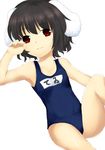  black_hair curry_man inaba_tewi one-piece_swimsuit red_eyes school_swimsuit solo swimsuit touhou 