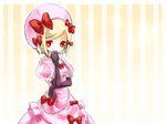  bad_id bad_pixiv_id blonde_hair dress elbow_gloves gloves hat himehi lambdadelta pink_hat red_eyes ribbon solo umineko_no_naku_koro_ni 