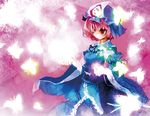  bug butterfly hat insect pink_hair red_eyes saigyouji_yuyuko short_hair solo touhou ukyo_rst 