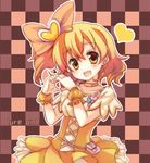  blonde_hair choker cure_pine fresh_precure! hair_ornament heart heart_hair_ornament magical_girl orange_choker precure solo suimya yamabuki_inori 