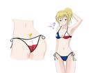  armpits ass bikini blonde_hair butt_crack miang swimsuit tattoo umineko_no_naku_koro_ni ushiromiya_jessica 