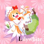  bow character_name hat karaagetarou lily_white long_hair ribbon solo touhou wings 