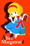  alice_margatroid book bow character_name karaagetarou ribbon short_hair solo touhou 