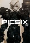  albino armor eyepatch highres huke picsix red_eyes short_hair solo white_hair 