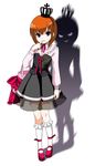  bad_id bad_pixiv_id blue_eyes bobby_socks crown dress finger_to_mouth hands legs mary_janes mattaku_mousuke motion_blur orange_hair shadow shoes socks solo umineko_no_naku_koro_ni ushiromiya_maria 