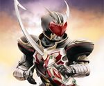 bow_(weapon) goggles helmet hitomi2230 holding holding_sword holding_weapon kamen_rider kamen_rider_blade_(series) kamen_rider_chalice looking_to_the_side male_focus shoulder_pads solo sword upper_body weapon 