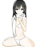  1girl alternate_costume bikini black_eyes black_hair blush breasts fatal_frame fatal_frame_5 flat_chest highres hinasaki_miu long_hair nintendo pussy spread_legs swimsuit 