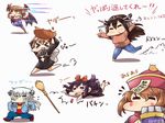  &gt;_&lt; akatsuki_(kantai_collection) animal_print bat_print black_hair blood blue_hair blush_stickers bowl broom brown_hair candy check_translation closed_eyes cosplay demon_girl demon_wings denim food frankenstein's_monster frankenstein's_monster_(cosplay) hair_ribbon hibiki_(kantai_collection) hood hoodie ikazuchi_(kantai_collection) inazuma_(kantai_collection) jeans jiangshi kantai_collection kiki kiki_(cosplay) lei_lei lei_lei_(cosplay) lilith_aensland lilith_aensland_(cosplay) majo_no_takkyuubin multiple_girls mutsu_(kantai_collection) nagato_(kantai_collection) nosebleed pants print_legwear re-class_battleship re-class_battleship_(cosplay) ribbon scarf silver_hair slug snack stitches sweater tanaka_kusao translated translation_request tripping vampire_(game) wings 